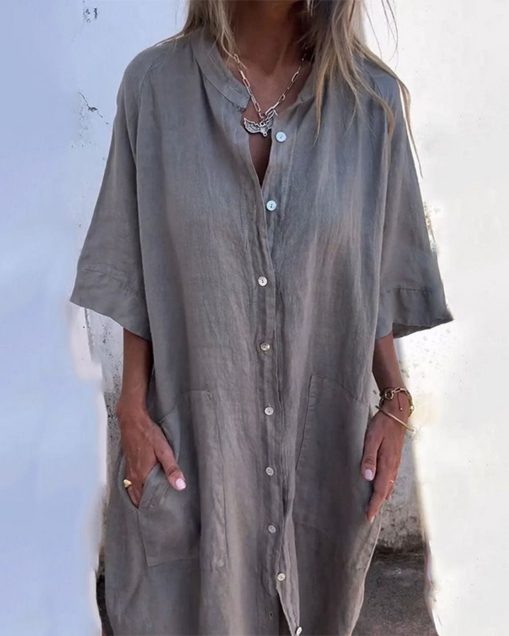 Romy | Women’s Midi Buttoned Shirt Dress