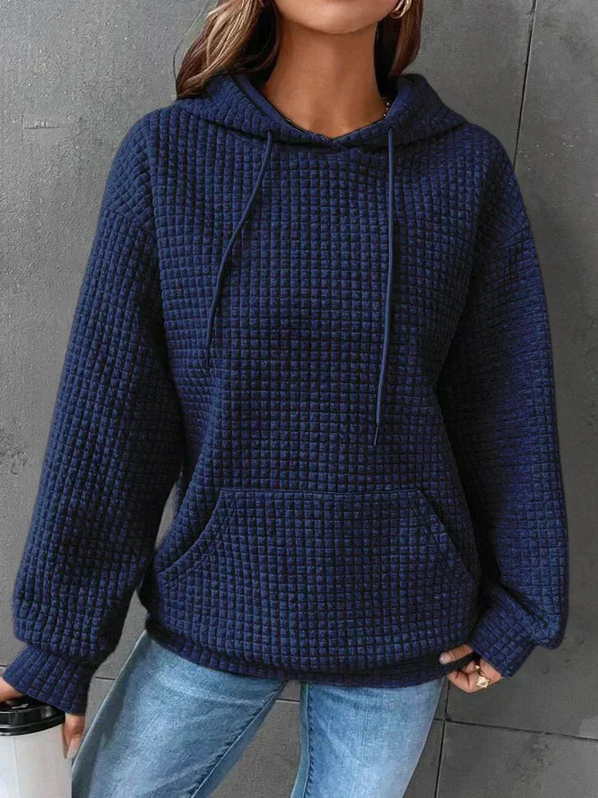 Bella | Women’s Textured Kangaroo Pocket Hoodie