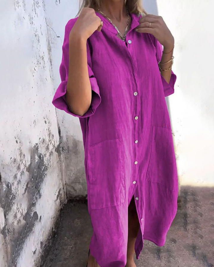 Romy | Women’s Midi Buttoned Shirt Dress