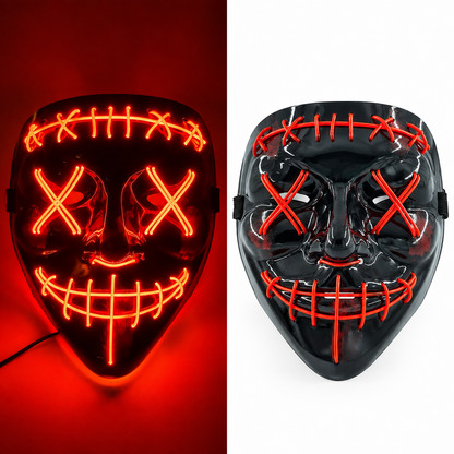 Jacob | Light-Up Halloween LED Purge Mask with Neon Glow