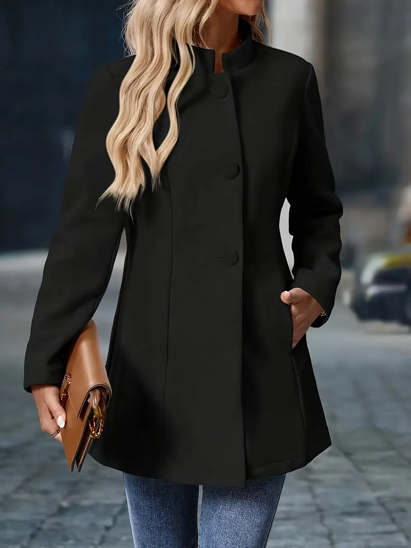 Aisling | Women's Elegant Fall Button-Front Coat