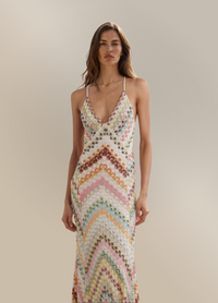 Riley | Women's Printed Maxi Evening Dress
