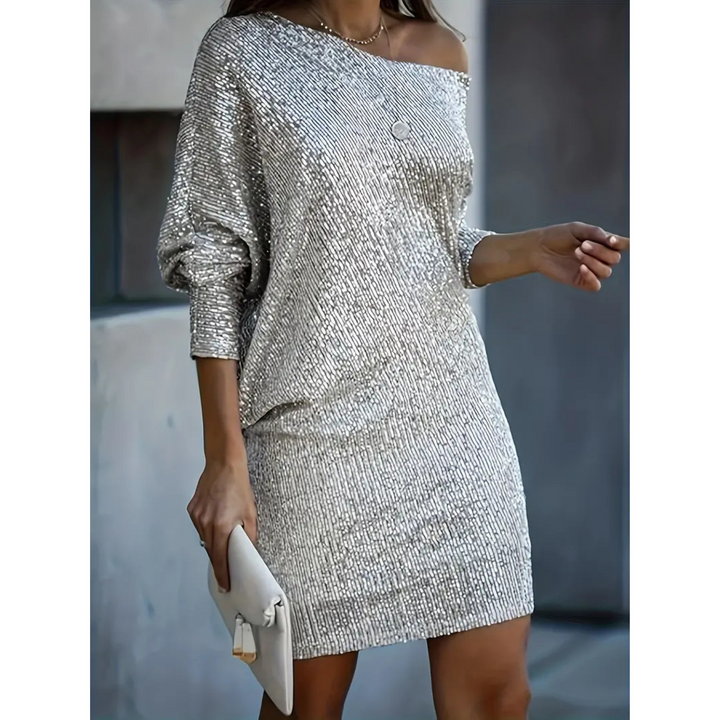 Shelby | Women’s Glitter Evening Midi Dress