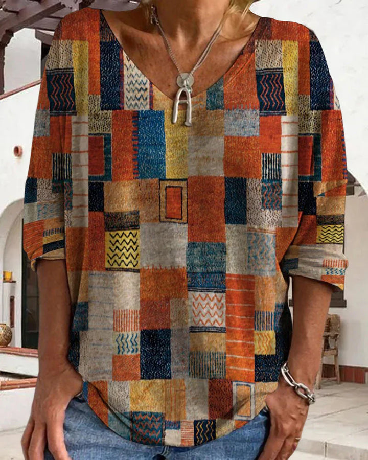 Palmer | Women's Summer Patchwork Tunic Blouse