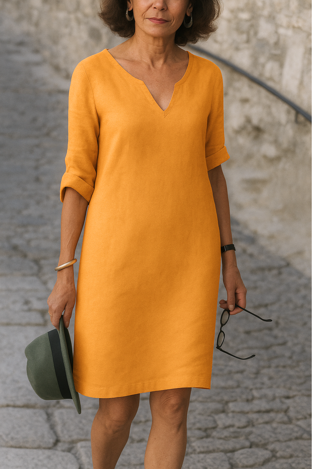 Jenna | Women's Summer V-Neck Midi Dress