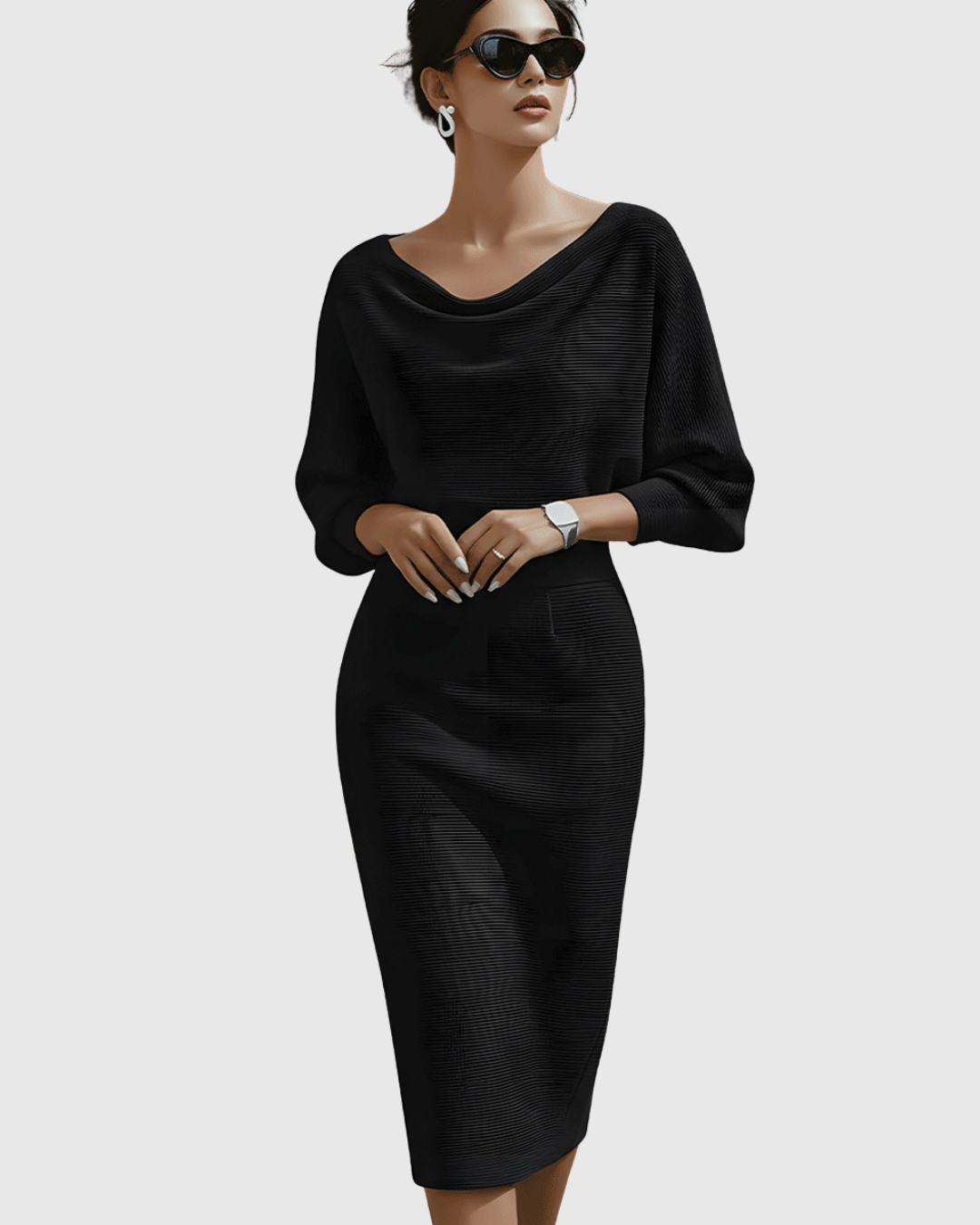 Freya | Women's Summer Draped Midi Dress