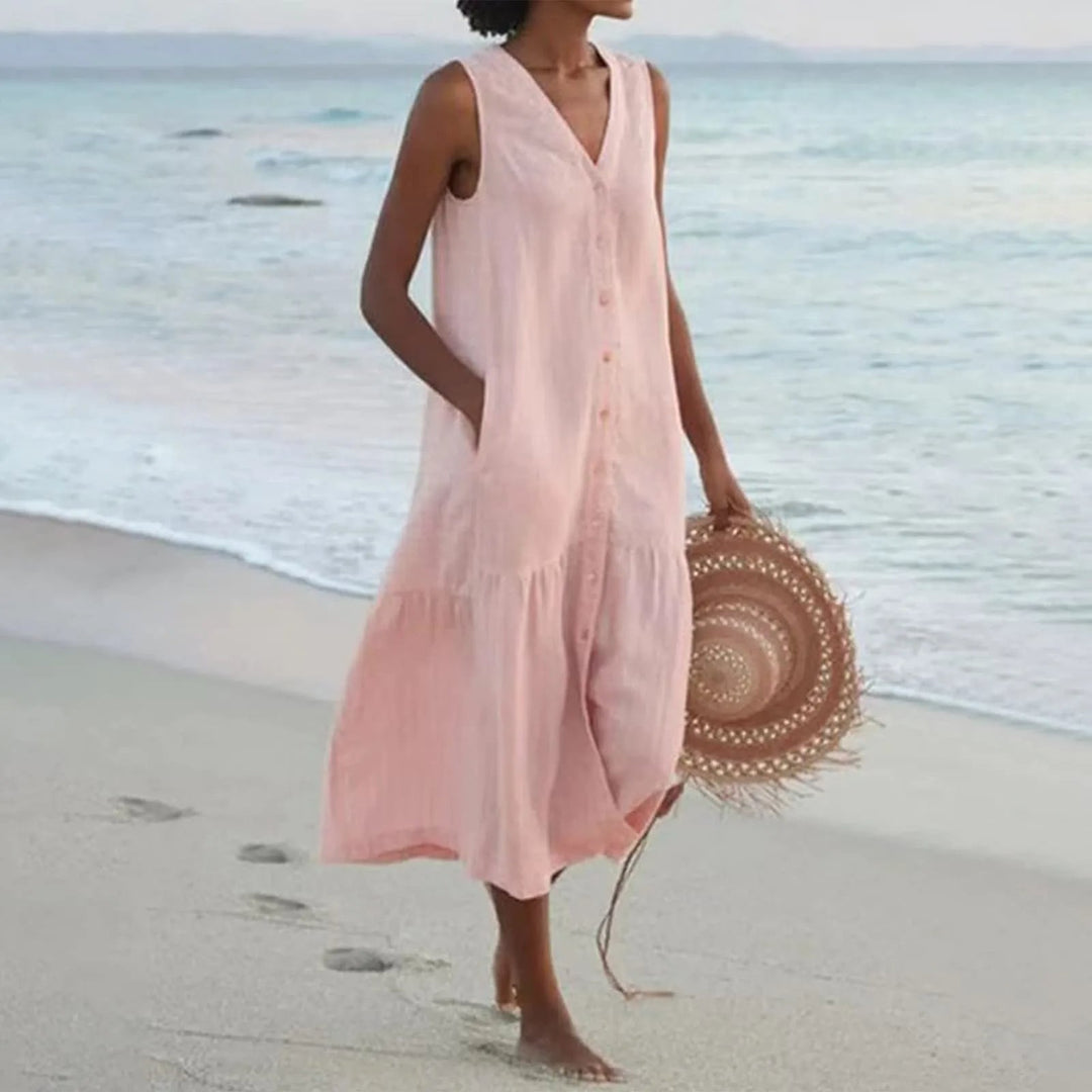 Geraldine | Women's Casual Beach Dress With Tummy Coverage