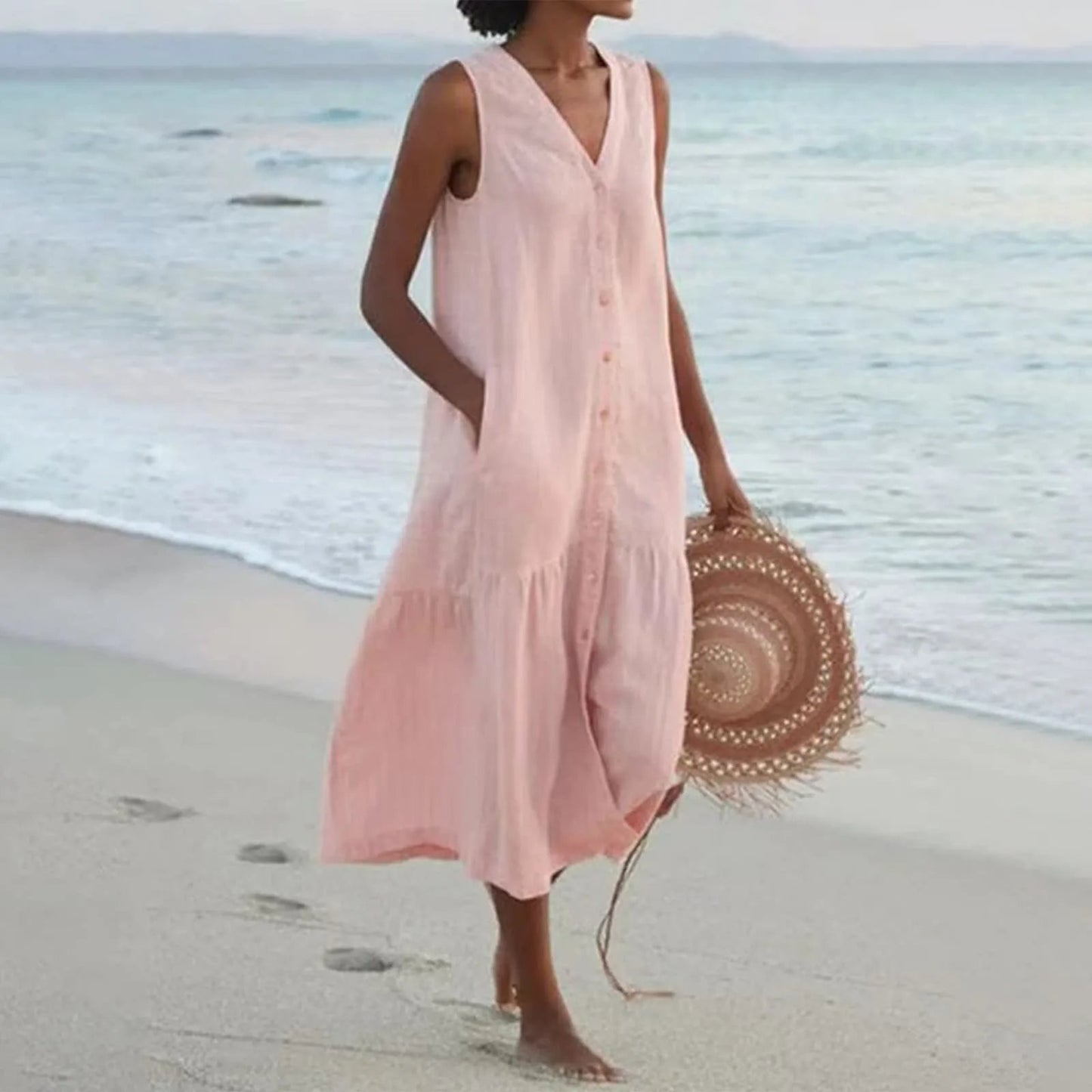 Geraldine | Women's Casual Beach Dress With Tummy Coverage