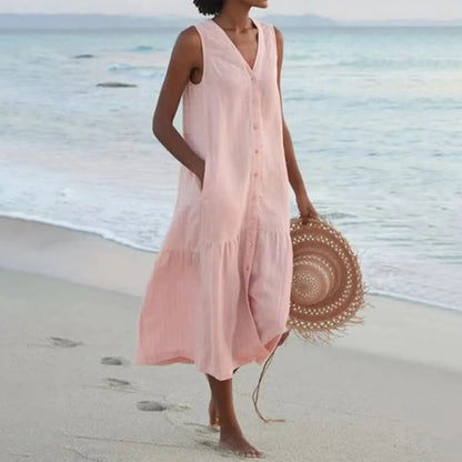 Geraldine | Women's Casual Beach Dress With Tummy Coverage