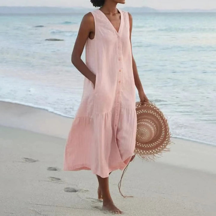Geraldine | Women's Casual Beach Dress With Tummy Coverage