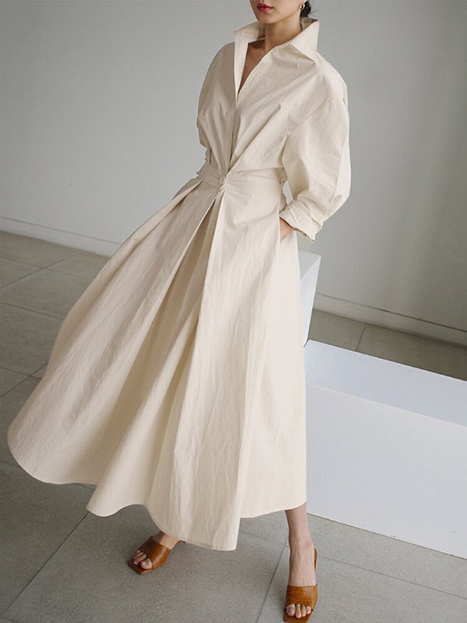 Endora | Women’s Casual Shirt Wrap Maxi Dress