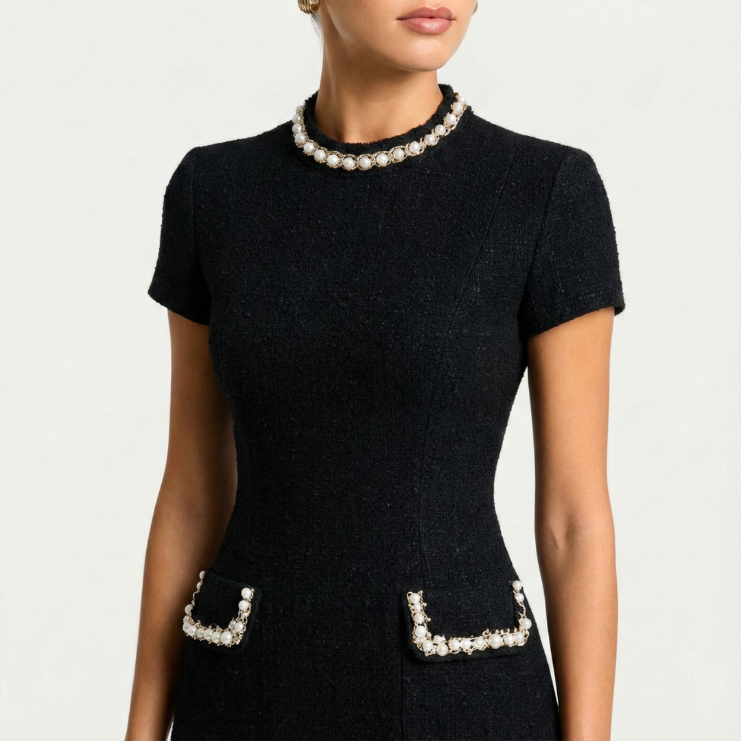 Beatrice | Women's Elegant Mock Neck Mini Dress