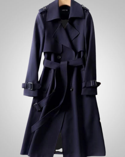 Vera | Women's Classic Checkered Pattern Trenchcoat