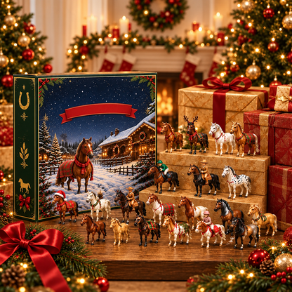 Horse Advent Calendar with 24 Unique Collectible Figurines