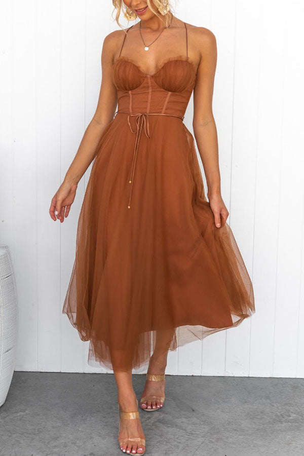 Florence | Women's Elegant Corset Midi Dress