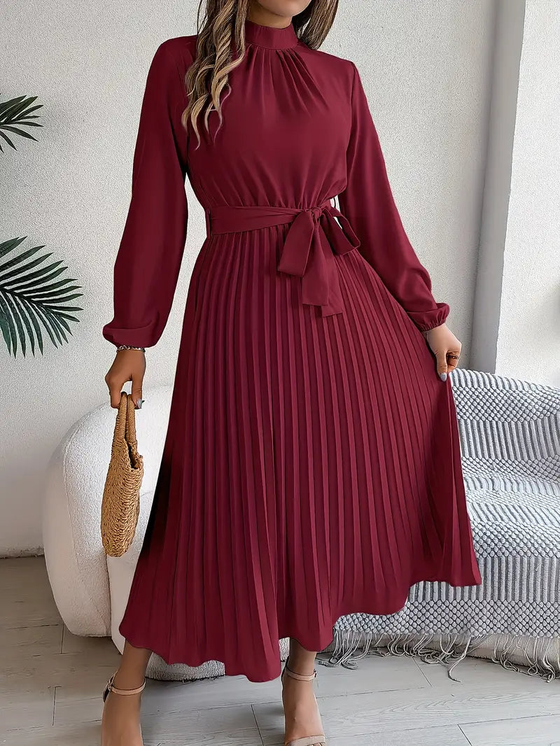 Laura | Women’s Evening Pleated Midi Dress