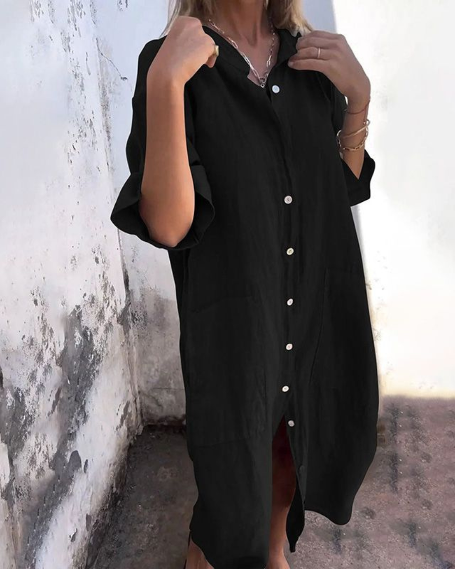 Romy | Women’s Midi Buttoned Shirt Dress