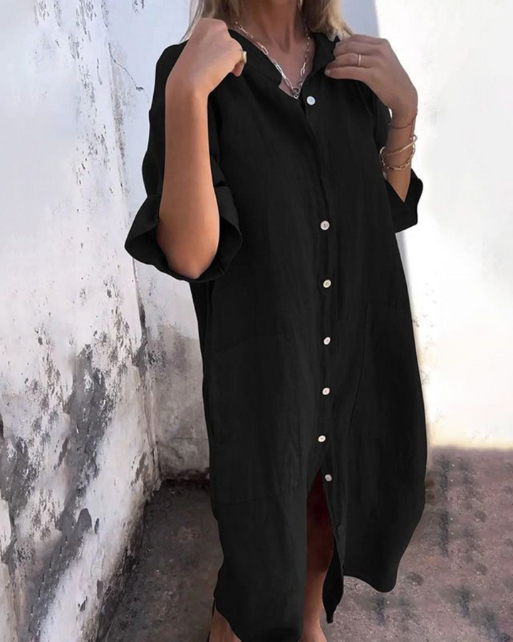 Romy | Women’s Midi Buttoned Shirt Dress