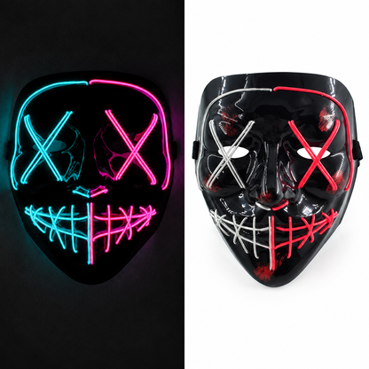 Jacob | Light-Up Halloween LED Purge Mask with Neon Glow