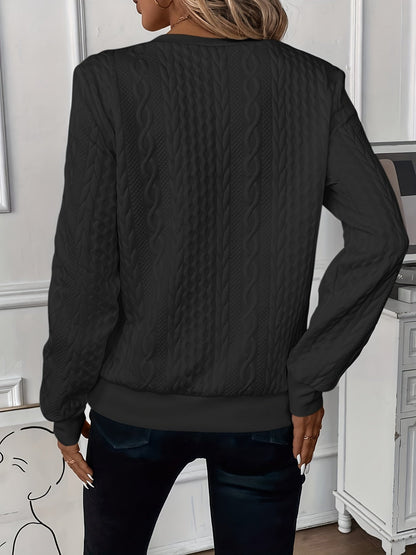 Scarlett | Women's Relaxed Zip-Up Cable Knit Sweater