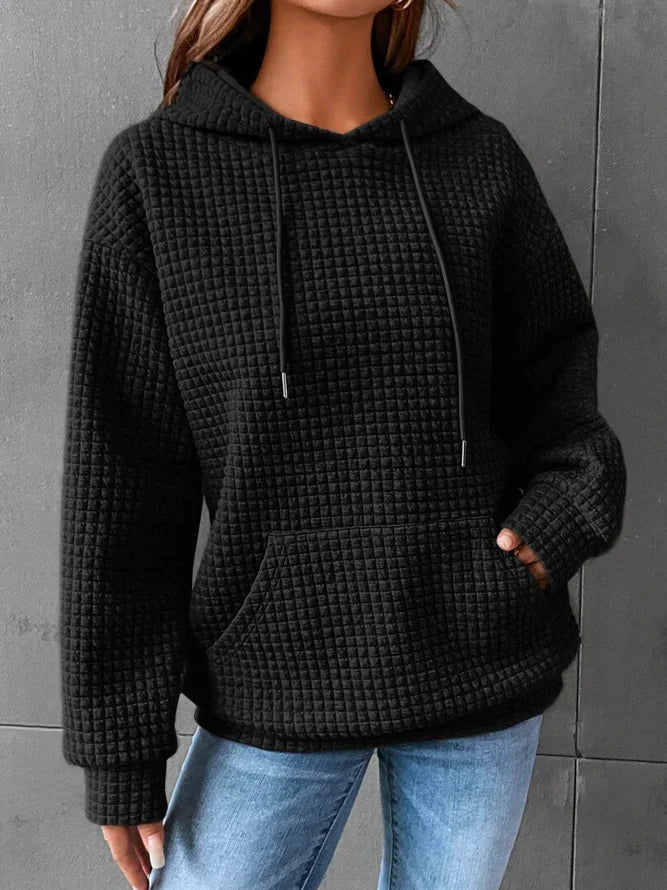 Bella | Women’s Textured Kangaroo Pocket Hoodie