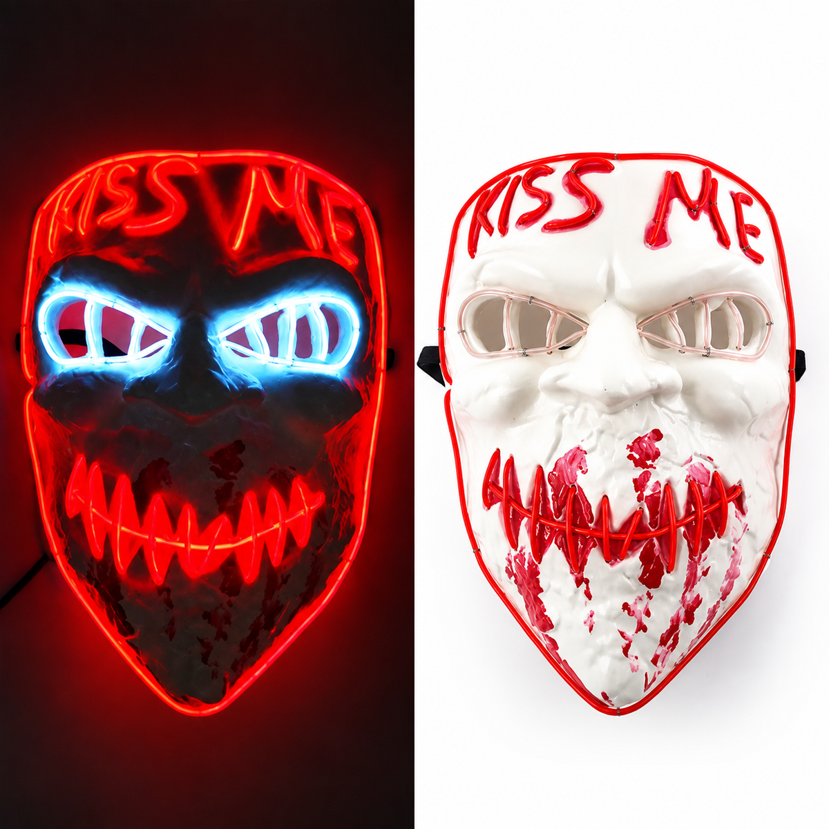 Jacob | Light-Up Halloween LED Purge Mask with Neon Glow