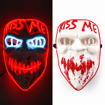 Jacob | Light-Up Halloween LED Purge Mask with Neon Glow