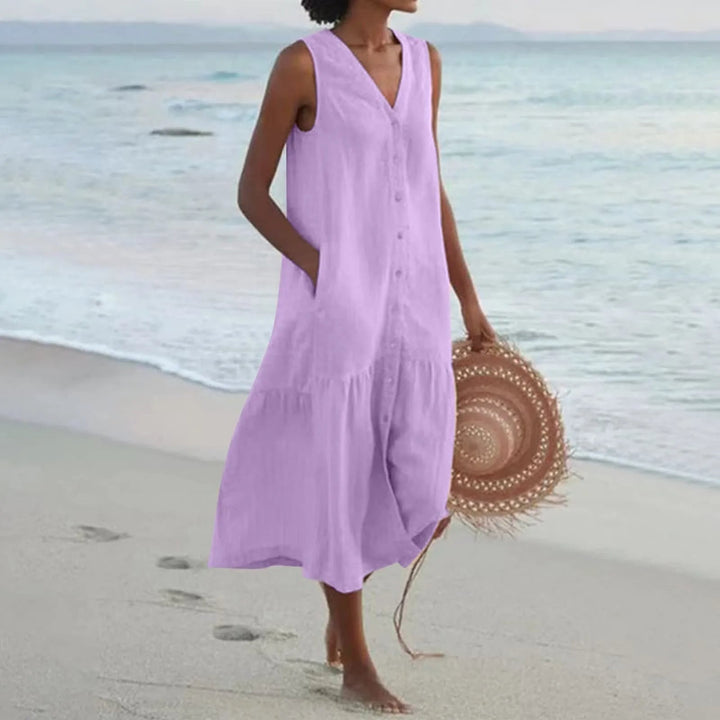 Geraldine | Women's Casual Beach Dress With Tummy Coverage