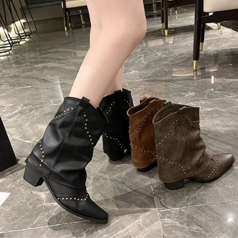 Rylee | Women’s Classic Studded Cowboy Boots