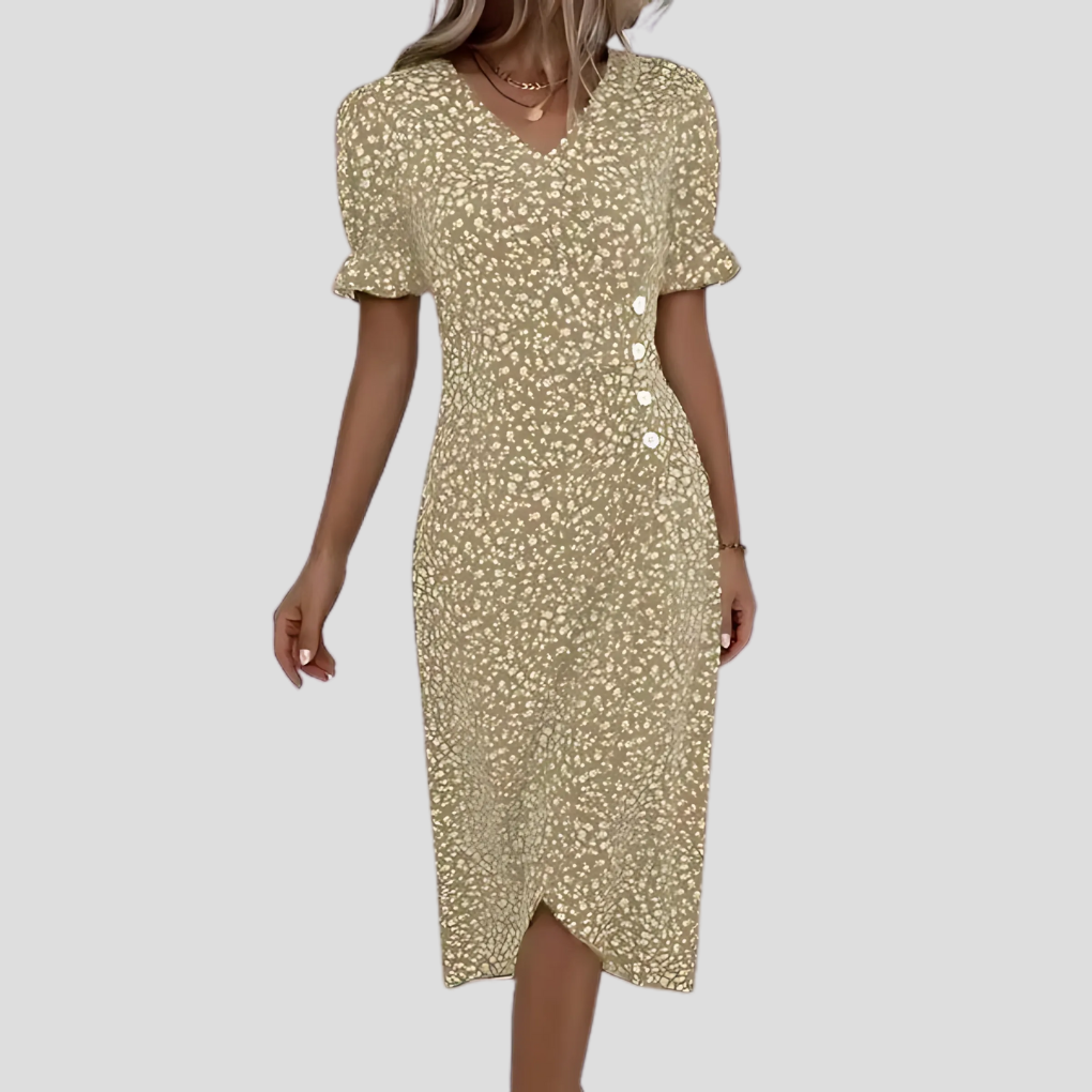 Denise | Women’s Floral V-Neck Wrapped Dress