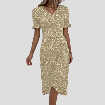 Denise | Women’s Floral V-Neck Wrapped Dress