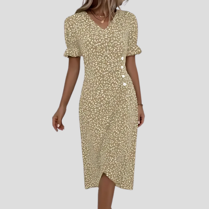 Denise | Women’s Floral V-Neck Wrapped Dress
