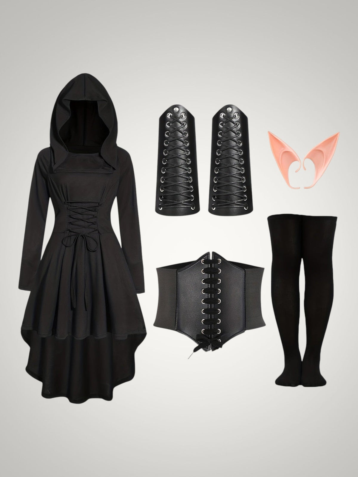 Scarlett | Women's 5 Piece Medieval Hooded Renaissance Halloween Costume