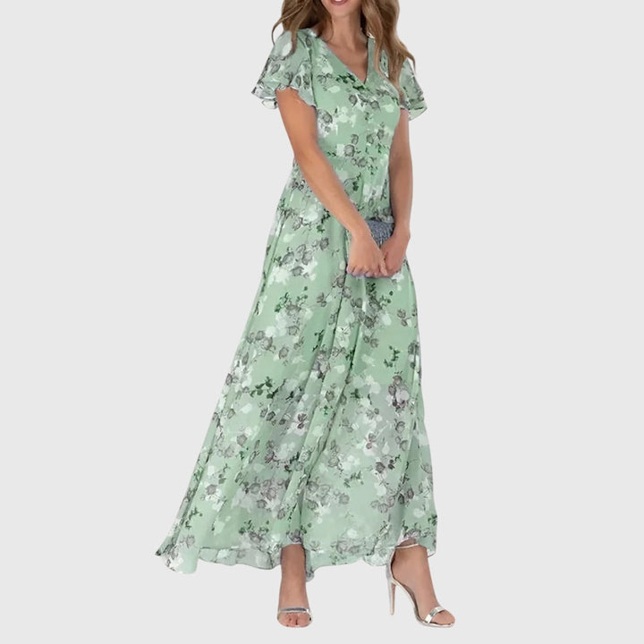 Ella | Women’s Short Sleeve Summer Midi Dress