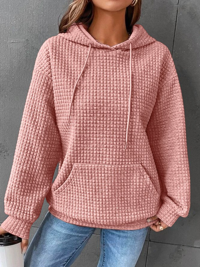 Bella | Women’s Textured Kangaroo Pocket Hoodie