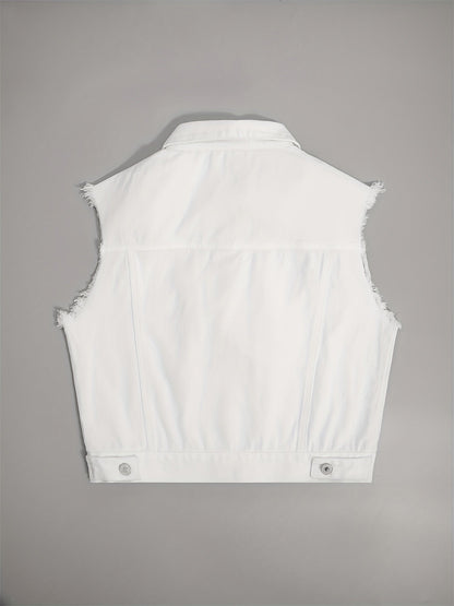 Nadia | Women's Casual Sleeveless Denim Jacket