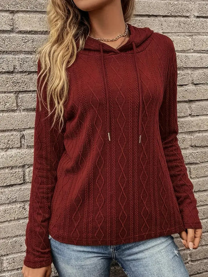 Naomi | Women’s Casual Textured Pattern Hoodie