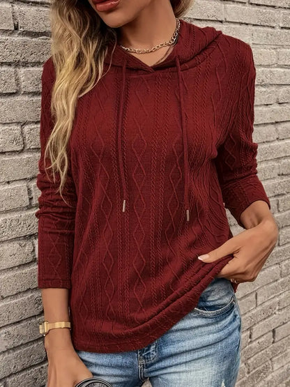 Naomi | Women’s Casual Textured Pattern Hoodie