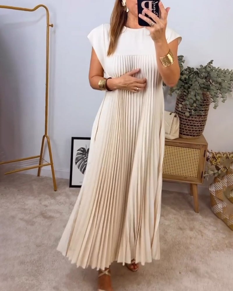 Laurel | Women's Elegant Pleated Maxi Dress