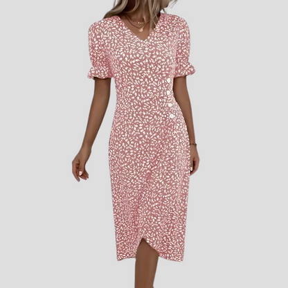 Denise | Women’s Floral V-Neck Wrapped Dress