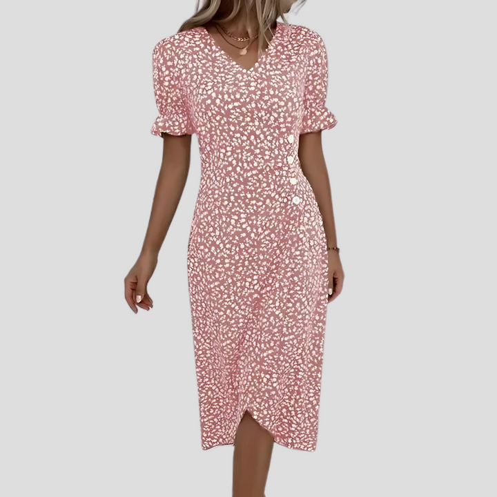 Denise | Women’s Floral V-Neck Wrapped Dress