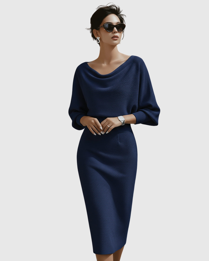 Freya | Women's Summer Draped Midi Dress