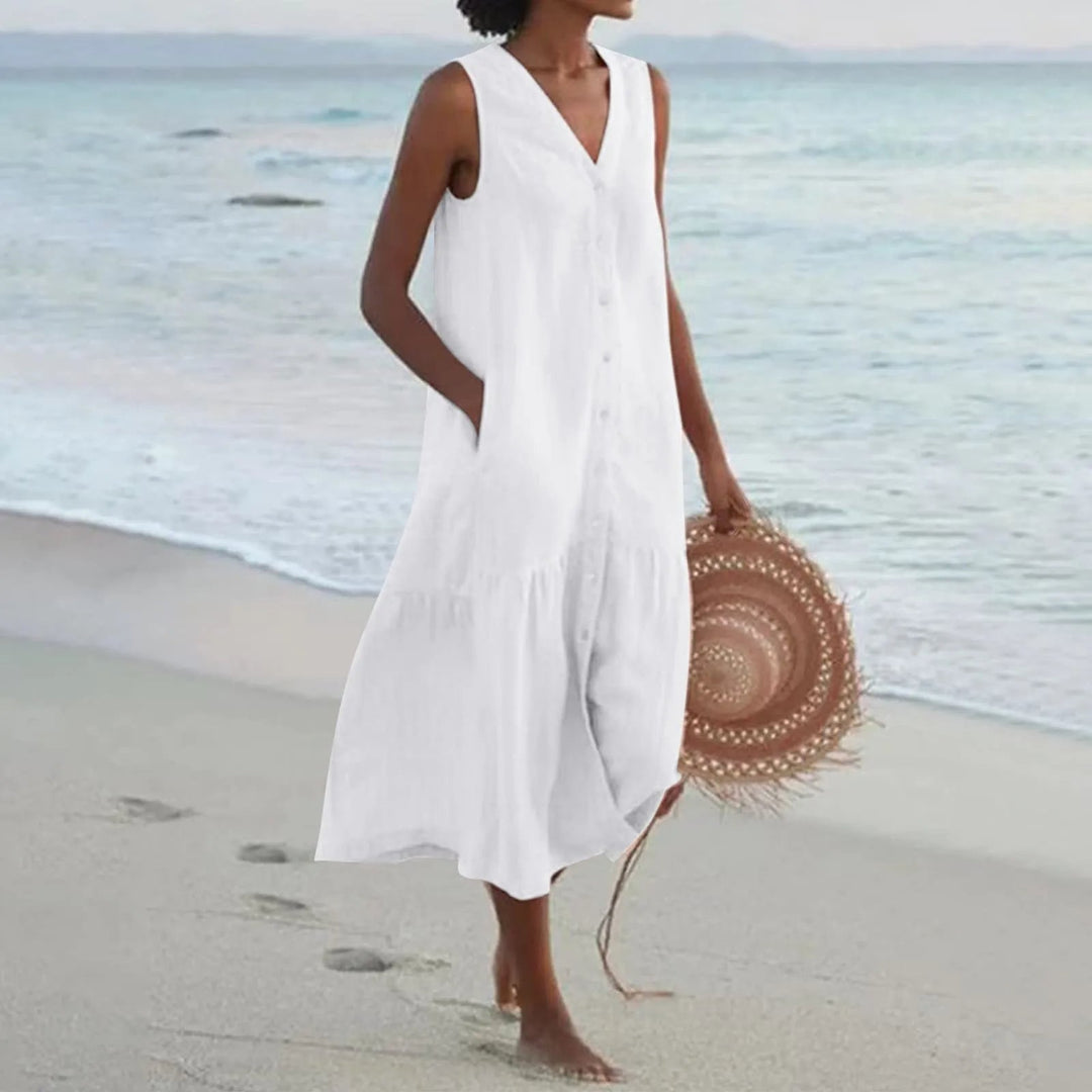Geraldine | Women's Casual Beach Dress With Tummy Coverage