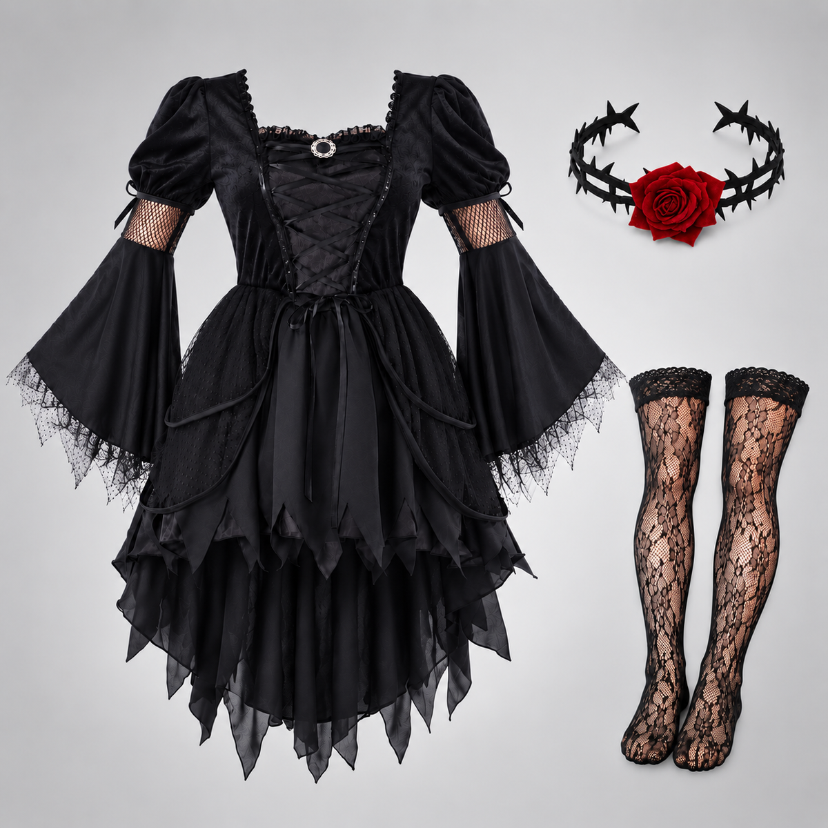 Arabella | Women's Gothic Witch Halloween Costume Dress