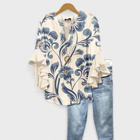 Grace | Women's Floral Summer Blouse