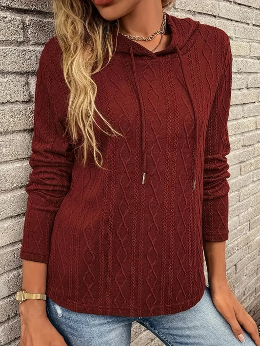 Naomi | Women’s Casual Textured Pattern Hoodie