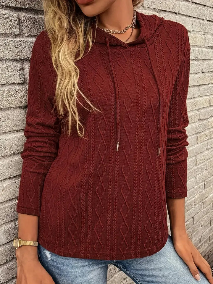 Naomi | Women’s Casual Textured Pattern Hoodie