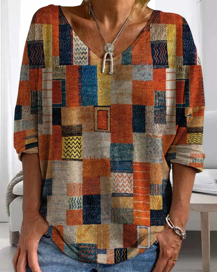 Palmer | Women's Summer Patchwork Tunic Blouse
