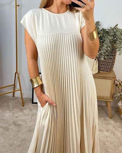 Laurel | Women's Elegant Pleated Maxi Dress
