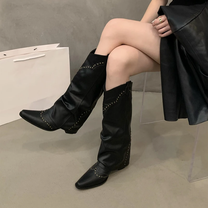 Natalie | Women’s Elegant Studded Cowboy Boots